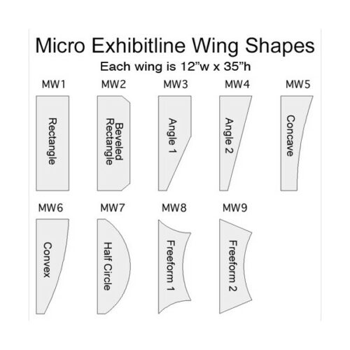 Exhibit Line Table Top Display Wing Options