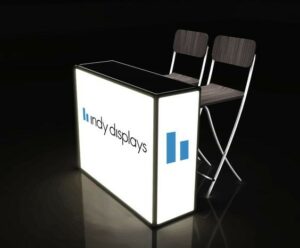 LED Light Box Trade Show Counter - Indy Displays