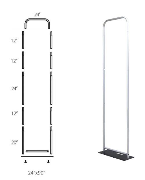 ONE CHOICE 2 x 7.5 Fabric Tube Frame - Image 4