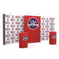 20' Star Fabric Curved Show Ready
